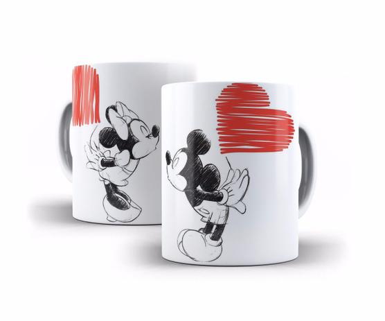 2 Canecas Porcelana Mickey E Minnie - Canencacomestampa Menor preço em 2 Canecas Porcelana Mickey E Minnie - Canencacomestampa