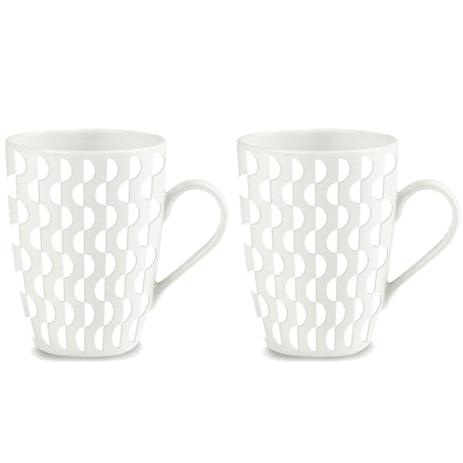 2 Canecas Xícara Cerâmica Corona Smartech Curvas 320ml Yoi Menor preço em 2 Canecas Xícara Cerâmica Corona Smartech Curvas 320ml Yoi