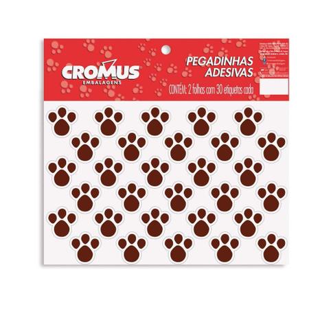 2 Cartelas Etiquetas Adesivas 30 Pegadas Marrom P - Cromus pascoa Menor preço em 2 Cartelas Etiquetas Adesivas 30 Pegadas Marrom P - Cromus pascoa
