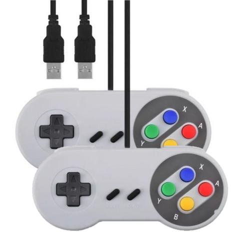 2 Controle Super Nintendo Snes Joystick Usb Jogos Menor preço em 2 Controle Super Nintendo Snes Joystick Usb Jogos