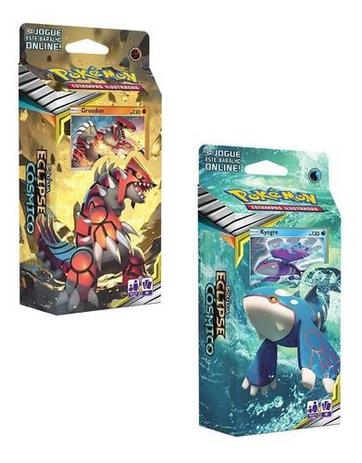2 Deck Pokémon Groudon & Kyogre Sl12 Eclipse Cosmico - Copag Menor preço em 2 Deck Pokémon Groudon & Kyogre Sl12 Eclipse Cosmico - Copag
