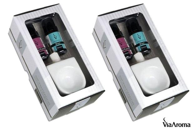 2 Difusor Via Aroma Aromatizador Breeze e Lavanda Francesa Menor preço em 2 Difusor Via Aroma Aromatizador Breeze e Lavanda Francesa