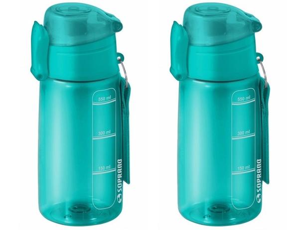 2 Garrafas Squeeze 550 Ml Academia Verde Soprano - Mor Menor preço em 2 Garrafas Squeeze 550 Ml Academia Verde Soprano - Mor