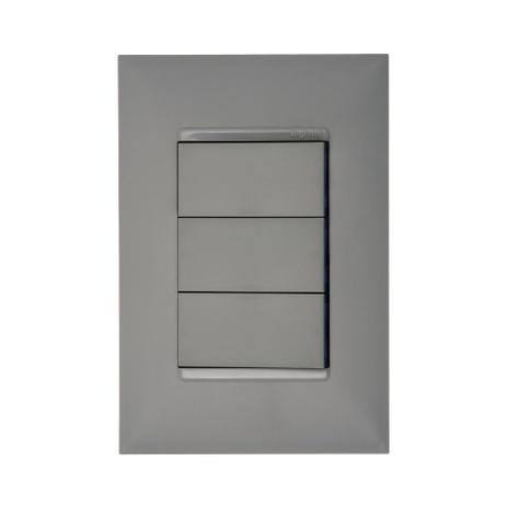 2 Interruptores simples + 1 Interruptor Paralelo 4x2 Cinza Pial Plus + - Legrand é boa?