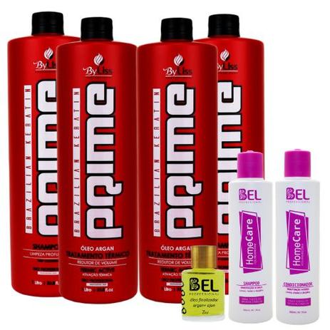2 Kit Progressiva Prime + Home Care Bel Shampoo/ Condicionador + Óleo - Byliss Menor preço em 2 Kit Progressiva Prime + Home Care Bel Shampoo/ Condicionador + Óleo - Byliss