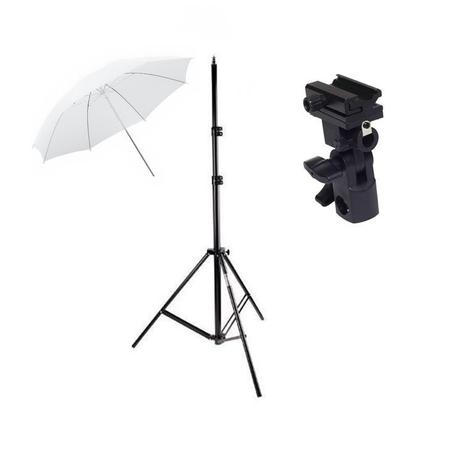 2 Kit Suporte Sombrinha tipo B Tripé 2m e sombrinha Difusora - Oem Menor preço em 2 Kit Suporte Sombrinha tipo B Tripé 2m e sombrinha Difusora - Oem