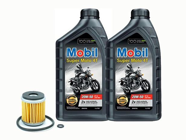 2 Litros + Filtro Óleo Moto Mobil 20 w 50 4 Tempos - XRE e Cb 300 / Falcon 400 / Twister 250 Menor preço em 2 Litros + Filtro Óleo Moto Mobil 20 w 50 4 Tempos - XRE e Cb 300 / Falcon 400 / Twister 250
