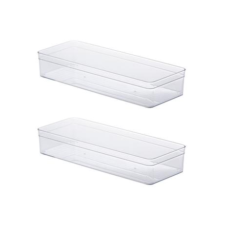 2 Organizador Transparente Gaveta, Armário, Dispensa 40x15x7,5cm 1125 - casanaweb Menor preço em 2 Organizador Transparente Gaveta, Armário, Dispensa 40x15x7,5cm 1125 - casanaweb