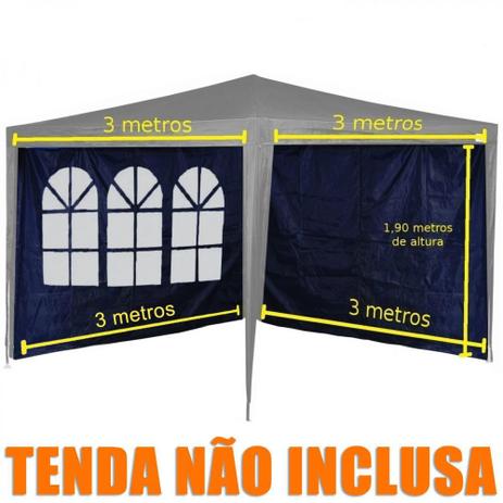 2 Paredes Lateral para Tenda 3x3 Cor Azul com 1 Janela em Oxford  Mor é boa?