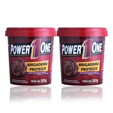 2 Pastas De Amendoim - Brigadeiro Proteico Power 1 One 500g - Power one Menor preço em 2 Pastas De Amendoim - Brigadeiro Proteico Power 1 One 500g - Power one