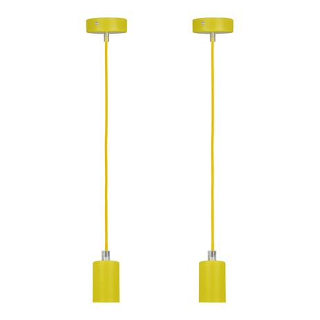 2 Pendentes Jolie Amarelo Bivolt - Lamp show Menor preço em 2 Pendentes Jolie Amarelo Bivolt - Lamp show