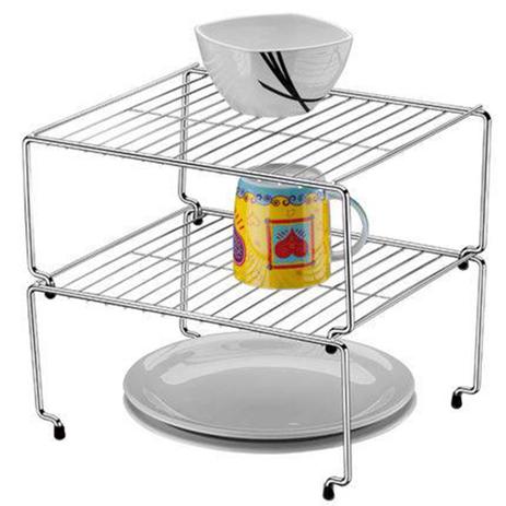 2 Prateleira Empilhável Suporte Organizador Multiuso Aço Cromado 32x25x18cm Armário Closet Cozinha - Nacional é ruim? 2 Prateleira Empilhável Suporte Organizador Multiuso Aço Cromado 32x25x18cm Armário Closet Cozinha - Nacional é boa?