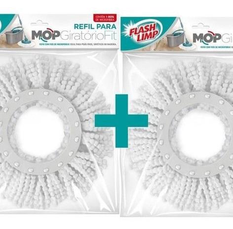 2 Refil Mop 360 Giratorio Fit Flashlimp Esfregão 35x35cm - Flash Limp Menor preço em 2 Refil Mop 360 Giratorio Fit Flashlimp Esfregão 35x35cm - Flash Limp