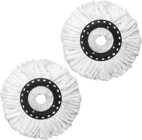 2 Refil para Mop Giratório 360 Esfregão Balde Pro Microfibra Menor preço em 2 Refil para Mop Giratório 360 Esfregão Balde Pro Microfibra