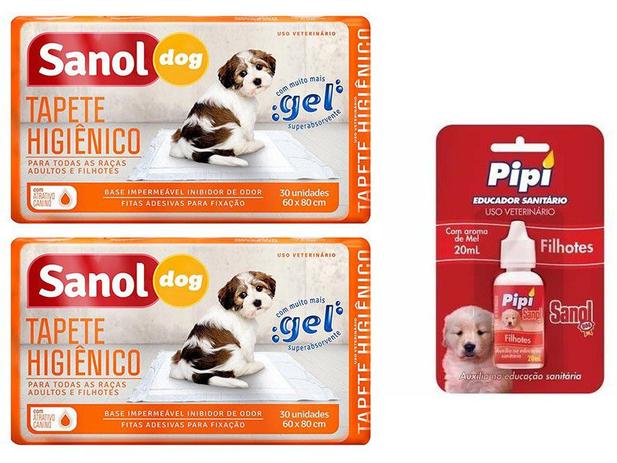 2 Tapetes Higienicos para Cães 30 unidades cada+ Educador Canino Xixi Pode Sanol Menor preço em 2 Tapetes Higienicos para Cães 30 unidades cada+ Educador Canino Xixi Pode Sanol