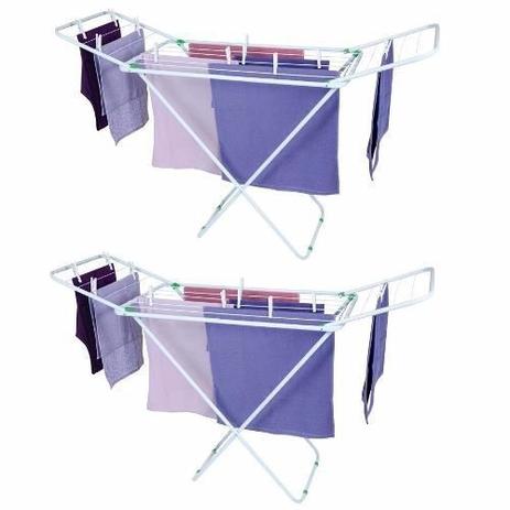 2 Un Varal De Chao Mor Retratil Com Abas Chao Dobravel Slim Varal Magazine Luiza