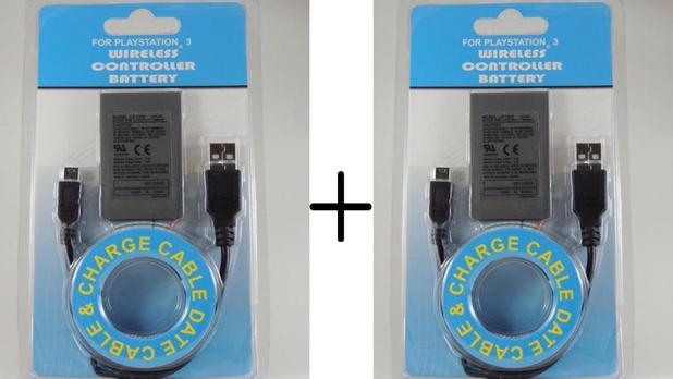 2 Und Do Kit Bateria P/ Controle Ps3 1800mah + Cabo Usb - T&Z Menor preço em 2 Und Do Kit Bateria P/ Controle Ps3 1800mah + Cabo Usb - T&Z