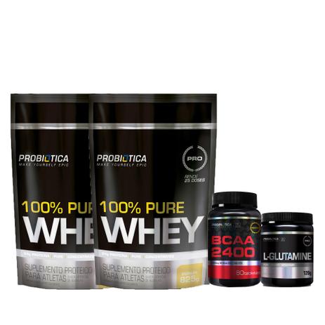 2 Whey Baun 100 825gr L-Glutamine 120Gr 1 BCAA 2400 60 Caps - Integralmedica Menor preço em 2 Whey Baun 100 825gr L-Glutamine 120Gr 1 BCAA 2400 60 Caps - Integralmedica