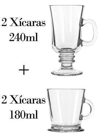 2 Xícaras 240ml + 2 180ml - Caneca Nespresso - Crisal Menor preço em 2 Xícaras 240ml + 2 180ml - Caneca Nespresso - Crisal
