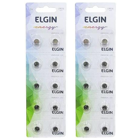 20 Bateria Elgin Lr626 Ag4 377 1.5v Botão Blister Cartela Menor preço em 20 Bateria Elgin Lr626 Ag4 377 1.5v Botão Blister Cartela