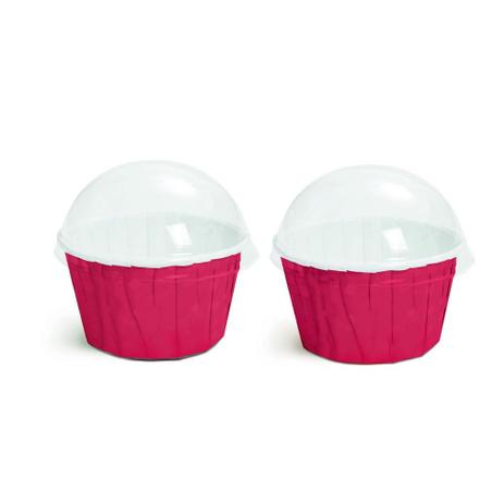 20 Kit Forminhas Cupcake com Tampa Composê Liso Vermelho P Decoração Festas - Cromus Menor preço em 20 Kit Forminhas Cupcake com Tampa Composê Liso Vermelho P Decoração Festas - Cromus