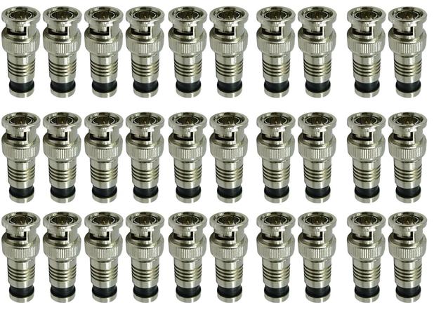 25pcs Conector Compressao Rg59 Bnc Macho Cftv Tv Camera Dvr - Gc Menor preço em 25pcs Conector Compressao Rg59 Bnc Macho Cftv Tv Camera Dvr - Gc