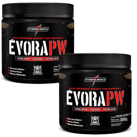 2x Pré Treino Evora Pw Darkness (300g) Integralmédica - Integralmedica Menor preço em 2x Pré Treino Evora Pw Darkness (300g) Integralmédica - Integralmedica