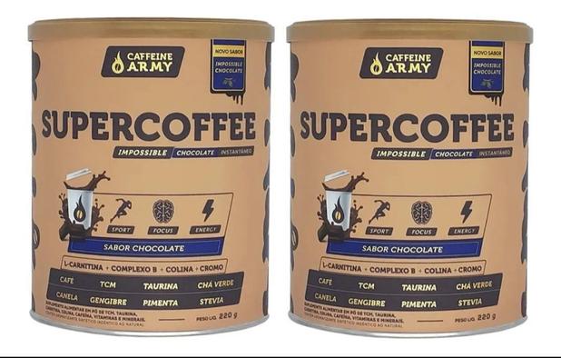2x Supercoffee Impossible Chocolate 220g Caffeine Army Menor preço em 2x Supercoffee Impossible Chocolate 220g Caffeine Army