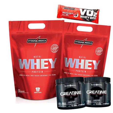 2x Whey Nutri 907g Refil 2x Creatina 150g Barra Proteica Integral Médica - Integralmedica Menor preço em 2x Whey Nutri 907g Refil 2x Creatina 150g Barra Proteica Integral Médica - Integralmedica
