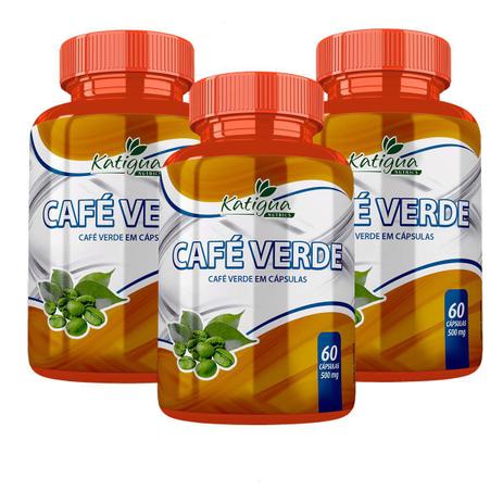 3 Café Verde 60 Cáps Cada 500 Mg Katiguá Menor preço em 3 Café Verde 60 Cáps Cada 500 Mg Katiguá