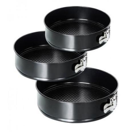 3 Formas Bolo Redonda Antiaderente Fundo Removível - 123util Menor preço em 3 Formas Bolo Redonda Antiaderente Fundo Removível - 123util
