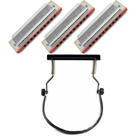 3 Gaita Boca Hering Harmônica Free Blues C G D + Segurador - Hering harmonicas Menor preço em 3 Gaita Boca Hering Harmônica Free Blues C G D + Segurador - Hering harmonicas