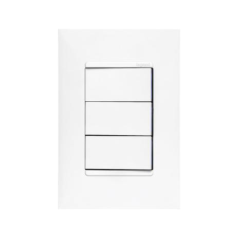 3 Interruptores paralelos 4x2 Branco Pial Plus + - Legrand Menor preço em 3 Interruptores paralelos 4x2 Branco Pial Plus + - Legrand