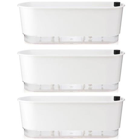 3 Jardineira Vaso Raiz Autoirrigável 40cm Auto Irrigável Branca Menor preço em 3 Jardineira Vaso Raiz Autoirrigável 40cm Auto Irrigável Branca