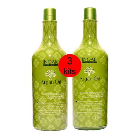 3 Kits Shampoo de Hidratação e Bálsamo Condicionador Argan Oil 1 Litro - Inoar é ruim? 3 Kits Shampoo de Hidratação e Bálsamo Condicionador Argan Oil 1 Litro - Inoar é boa?