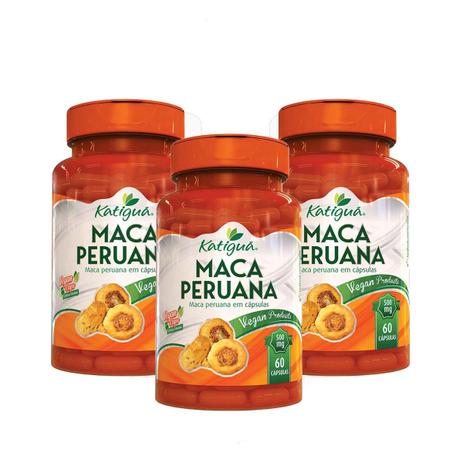 3 Maca Peruana 60 CápsCada 500 mg Katiguá Menor preço em 3 Maca Peruana 60 CápsCada 500 mg Katiguá