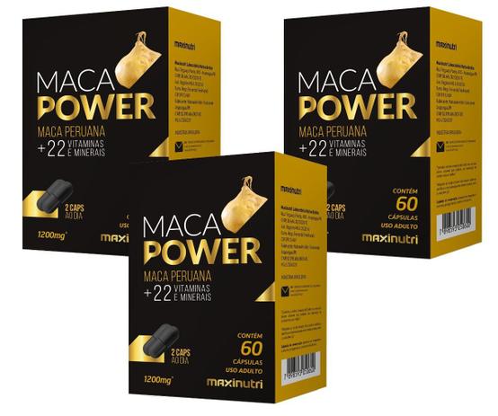 3 maca peruana (maca power) 1200mg + 22 vitaminas e minerais 60 capsulas - Maxinutri Menor preço em 3 maca peruana (maca power) 1200mg + 22 vitaminas e minerais 60 capsulas - Maxinutri