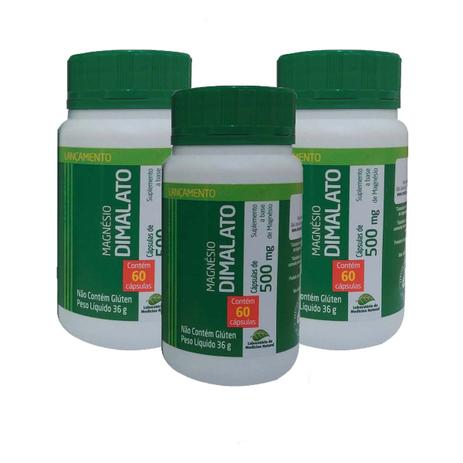 3 Magnésio Dimalato 500mg - 60 Capsulas Medinal Menor preço em 3 Magnésio Dimalato 500mg - 60 Capsulas Medinal