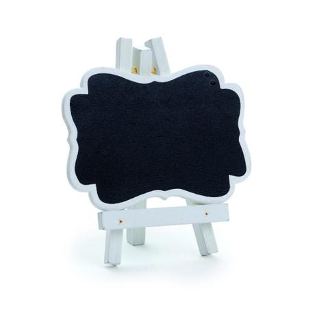 3 Mini Cavaletes com Lousa Borda decorada Branco Decoração Festas - Cromus Menor preço em 3 Mini Cavaletes com Lousa Borda decorada Branco Decoração Festas - Cromus