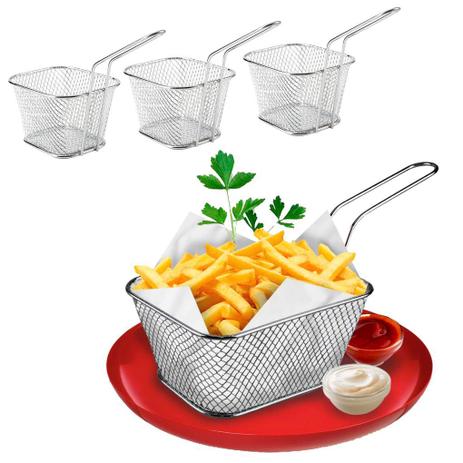 3 Mini Cesto P/ Fritura Fritadeira Peneira Reforçado Porções - without_provider Menor preço em 3 Mini Cesto P/ Fritura Fritadeira Peneira Reforçado Porções - without_provider