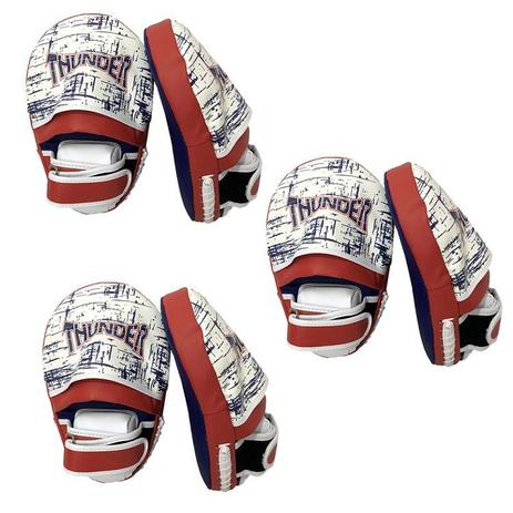 3 pares - Manopla De Foco Longa aparador de soco e chute Mod. Tailandês - Muay Thai / Kickboxing / MMA / Artes Marciais - Thunder Fight - ref 885 Menor preço em 3 pares - Manopla De Foco Longa aparador de soco e chute Mod. Tailandês - Muay Thai / Kickboxing / MMA / Artes Marciais - Thunder Fight - ref 885