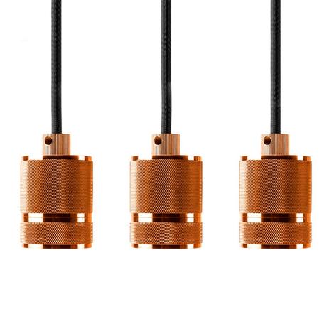 3 Pendentes Socket Soquete Vintage Retrô Cobre E27 - Bella Menor preço em 3 Pendentes Socket Soquete Vintage Retrô Cobre E27 - Bella