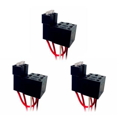3 Soquetes para Relé Automotivo com Chicote de 4 Vias - DNI 7511 Menor preço em 3 Soquetes para Relé Automotivo com Chicote de 4 Vias - DNI 7511