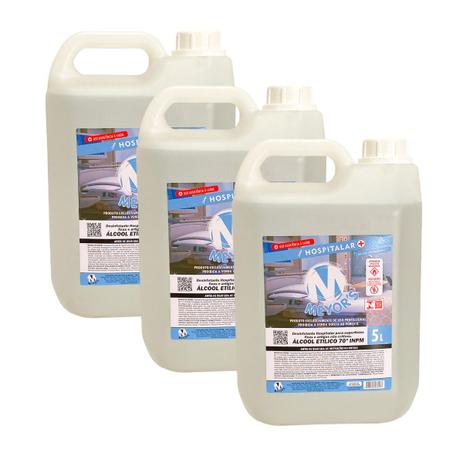3 UN Álcool Líquido Etílico Hidratado 70 INPM 5 litros Meyors Menor preço em 3 UN Álcool Líquido Etílico Hidratado 70 INPM 5 litros Meyors