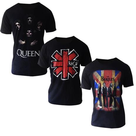 camiseta banda queen masculina