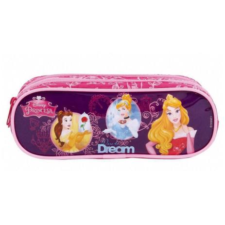 30418 - Estojo Duplo Escolar Princesas Dermiwil Rosa/Roxo Menor preço em 30418 - Estojo Duplo Escolar Princesas Dermiwil Rosa/Roxo