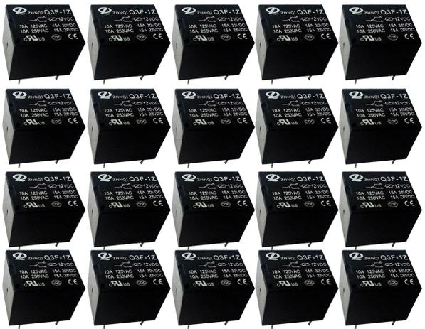 30pcs Rele 12v 15a Q3f-1z 5 Pinos - Alltech Menor preço em 30pcs Rele 12v 15a Q3f-1z 5 Pinos - Alltech