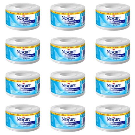 3M Esparadrapo Micropore 2.5x1.35 (Kit C/12) Menor preço em 3M Esparadrapo Micropore 2.5x1.35 (Kit C/12)