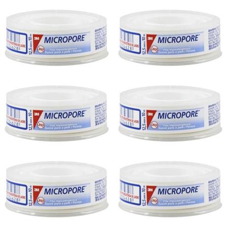 3m Micropore Hospitalar 12,5mmx10m (Kit C/06) Menor preço em 3m Micropore Hospitalar 12,5mmx10m (Kit C/06)
