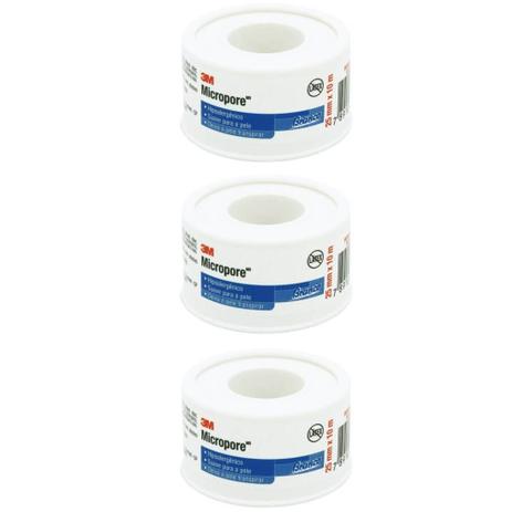 3m Micropore Hospitalar 2,5mmx10m (Kit C/03) Menor preço em 3m Micropore Hospitalar 2,5mmx10m (Kit C/03)